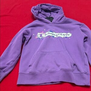 Champion Kids Hoodie in Bold Purple